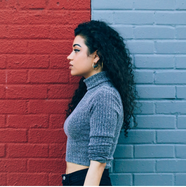 Profile of the curly girl